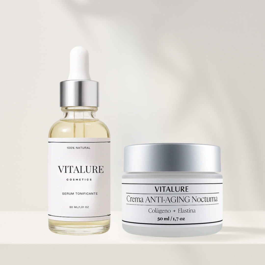 KIT ANTI-AGE (Colágeno y Elastina) SÉRUM TONIFICANTE + CREMA ANTI-AGE NOCTURNA