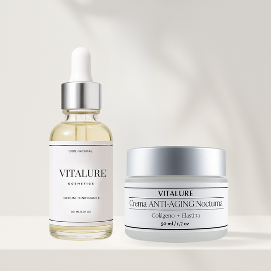 KIT ANTI-AGE (Colágeno y Elastina) SÉRUM TONIFICANTE + CREMA ANTI-AGE NOCTURNA