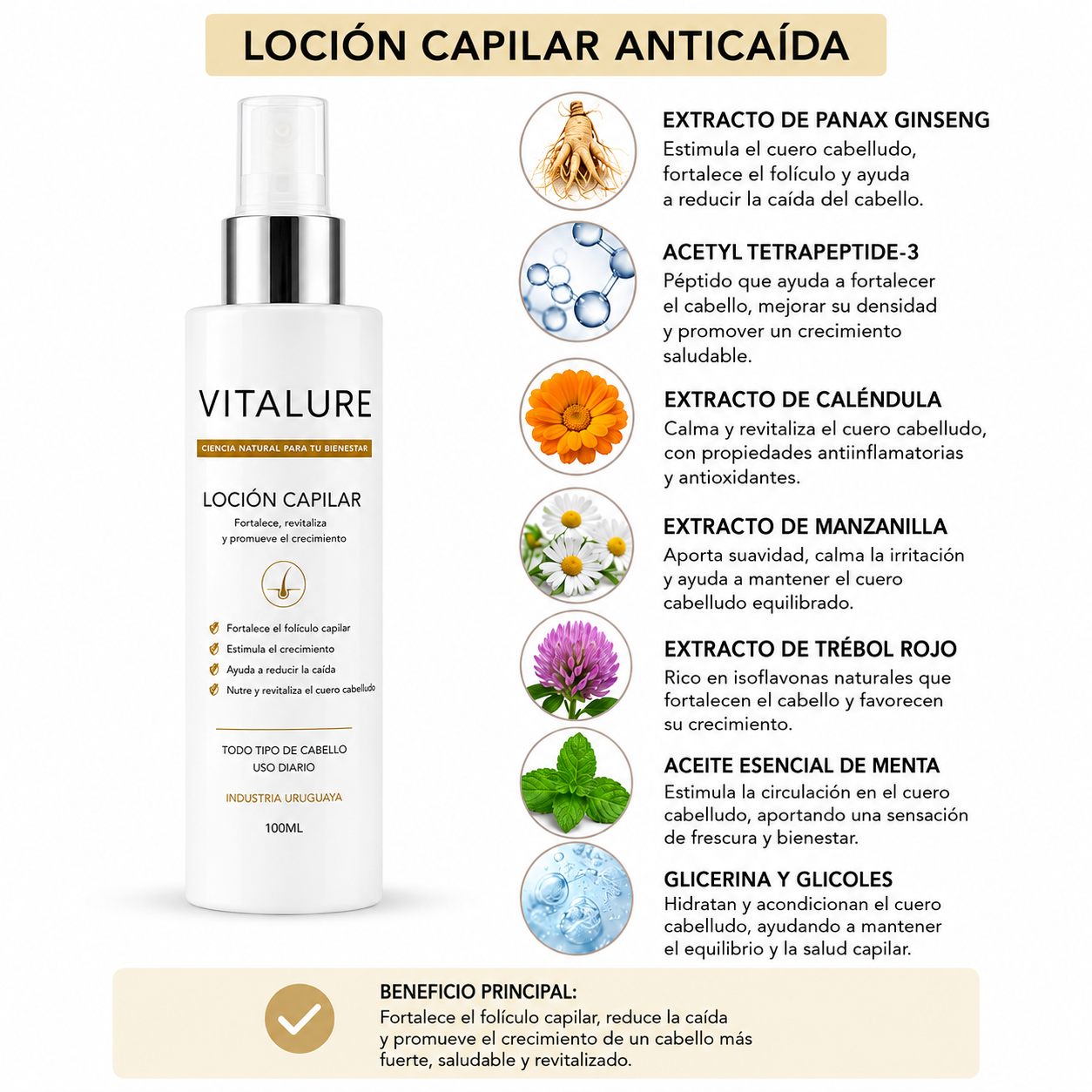 HAIR TONIC Anticaída - Recupera tu cabello en menos de 60 días