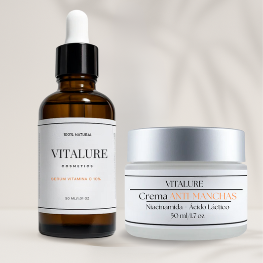 Kit ANTI-MANCHAS ( Sérum antimanchas con vitamina C + Crema aclaradora)