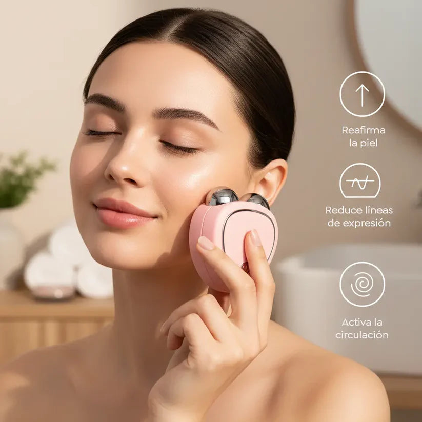 SKINDION | Masajeador facial de microcorriente + Gel conductor de REGALO